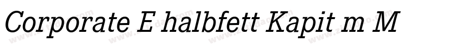 Corporate E halbfett Kapit m Medziff字体转换